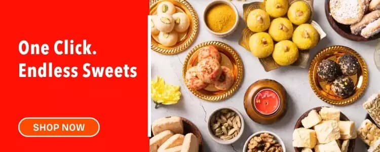 Indian sweets and mithai collection - kaju katli, gulab jamun, ladoo and festive dessert boxes