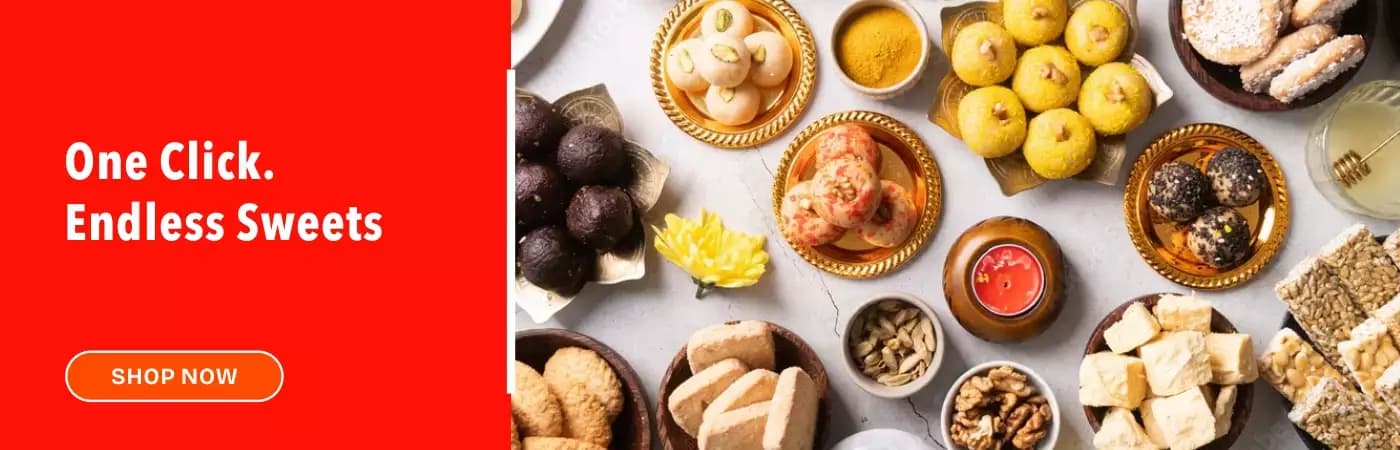 Indian sweets and mithai collection - kaju katli, gulab jamun, ladoo and festive dessert boxes