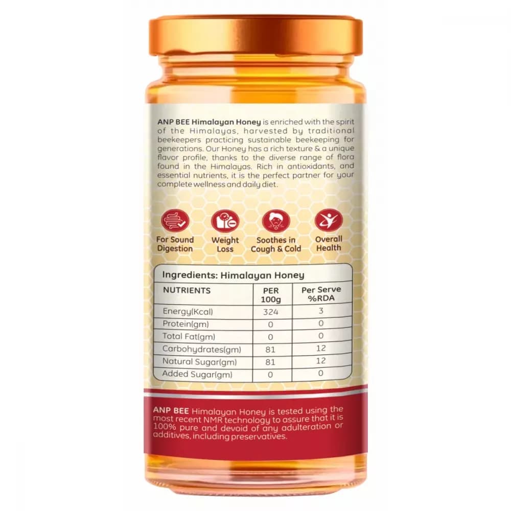Anp Bee Himalayan Honey 500 g Nutrition Facts