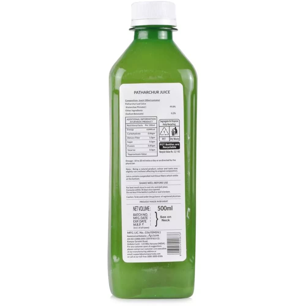 Axiom Patharchur Juice 500 ml Nutrition Facts