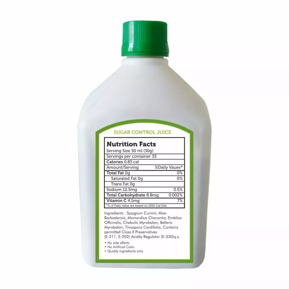 Bhumija Sugar Control Juice 1 L Nutrition Facts