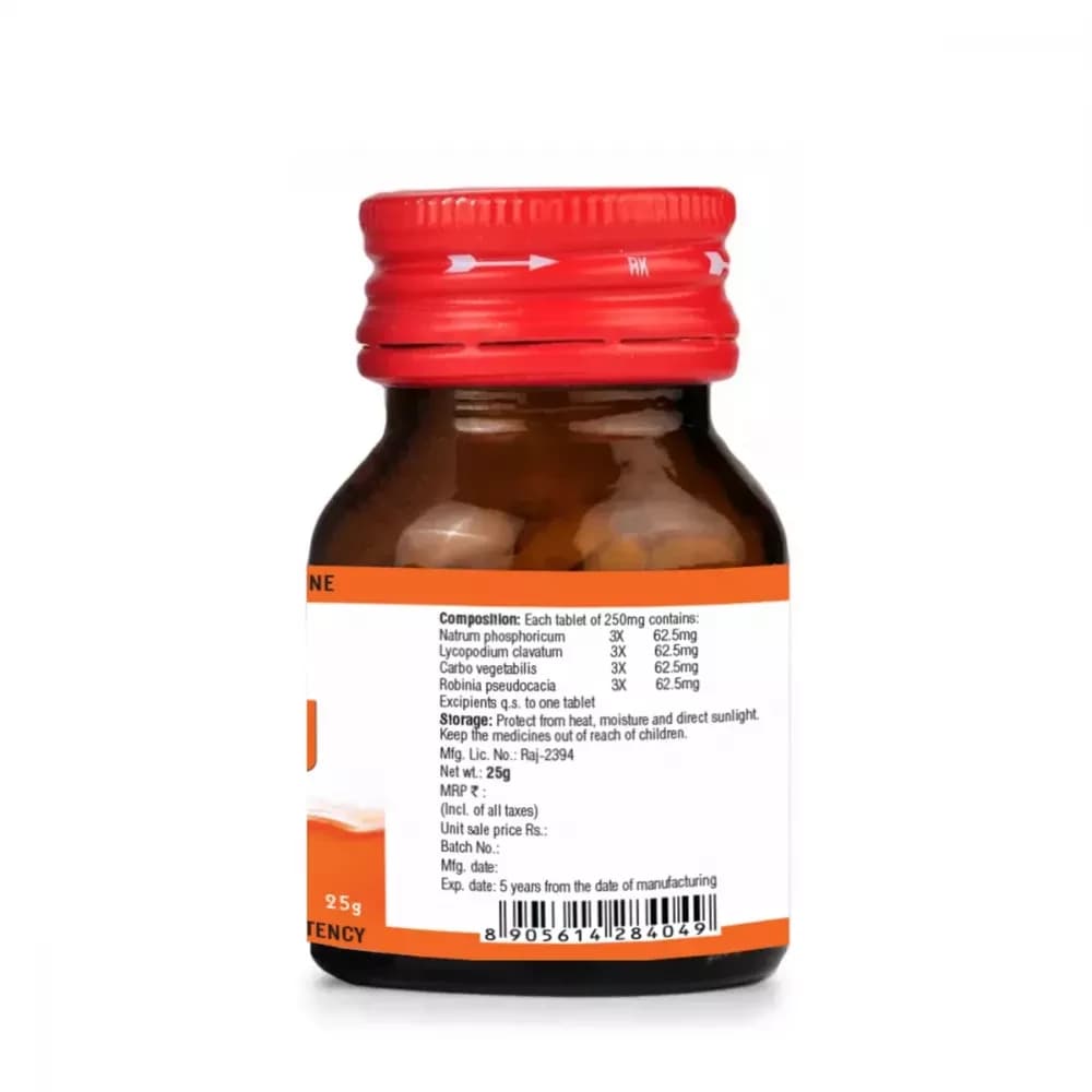 Bjain Omeo Acidity Tablet 25 g  Composition Detail