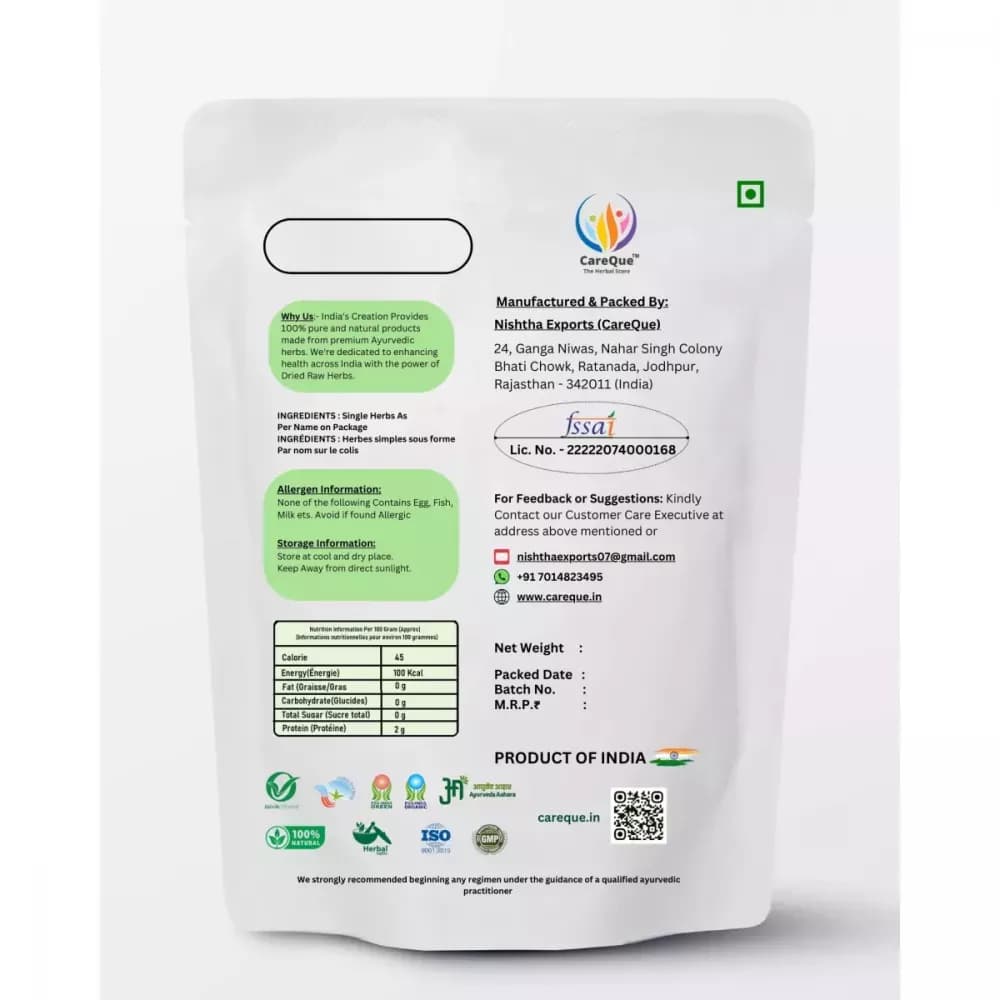 CareQue Tukh Malanga Seed Nutrition Facts