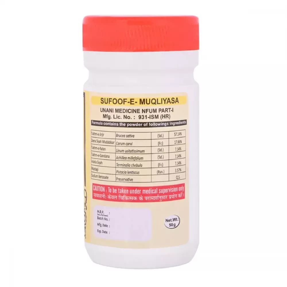 Cipzer Sufoof-E-Muqliyasa 50 g Composition Info