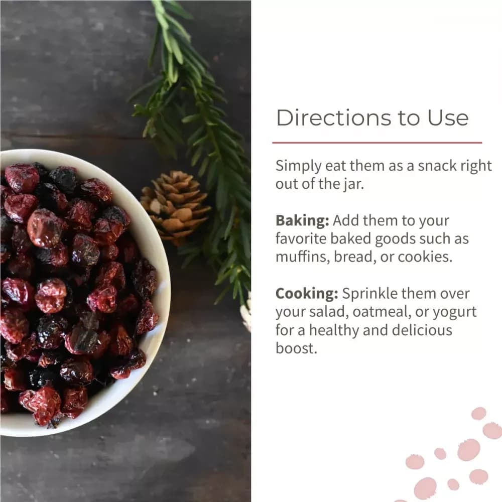 Ecotyl Dried Cranberries 150 g Direction To Use
