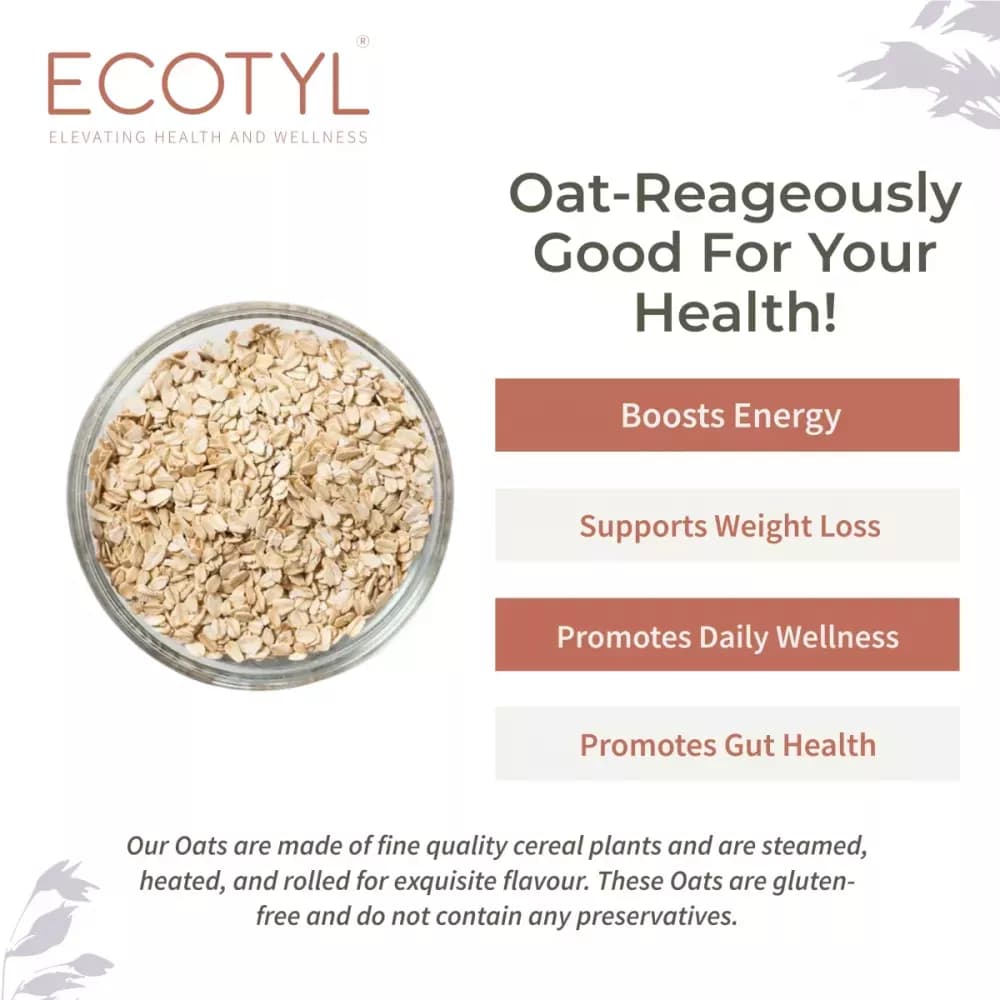 Ecotyl Rolled Oats 500 g Benefits