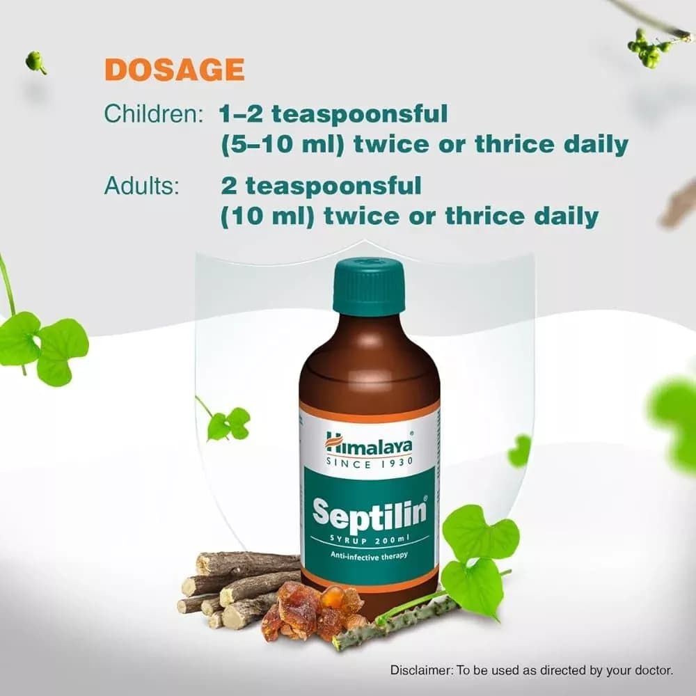 Himalaya Septilin Syrup 200 ml dosage