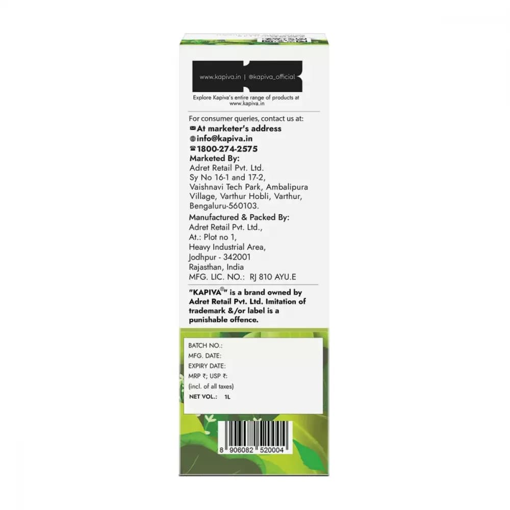 Kapiva Ayurveda Amla Juice 1 L Manufacturing Details