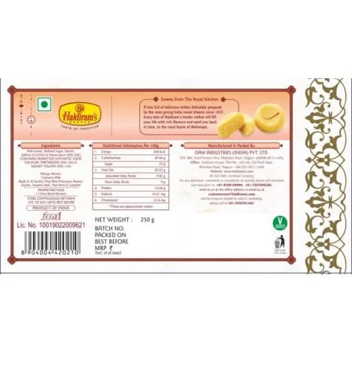 Haldiram's Kesar Peda — 250 g