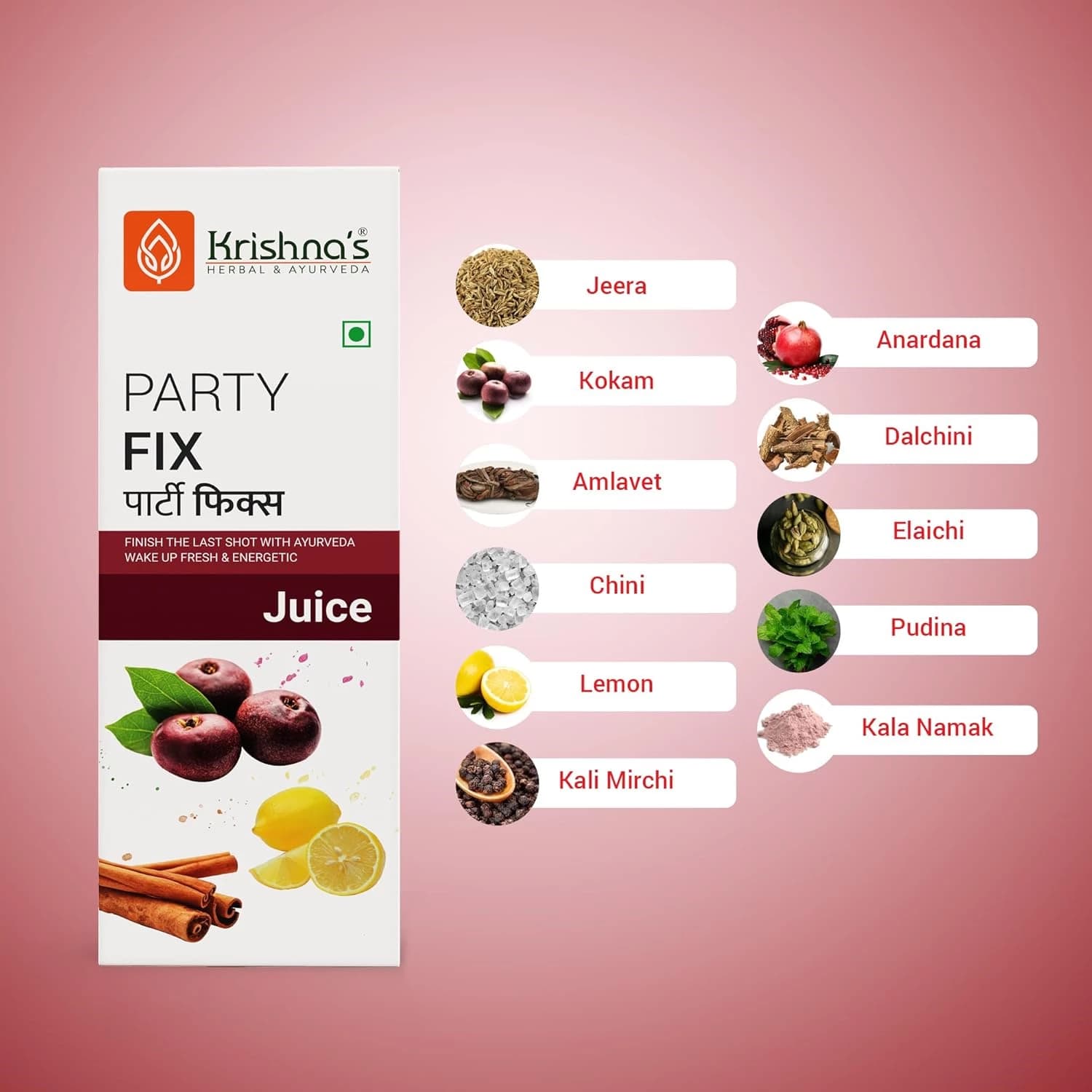 Krishna's Party Fix Juice 500 ml ingredients