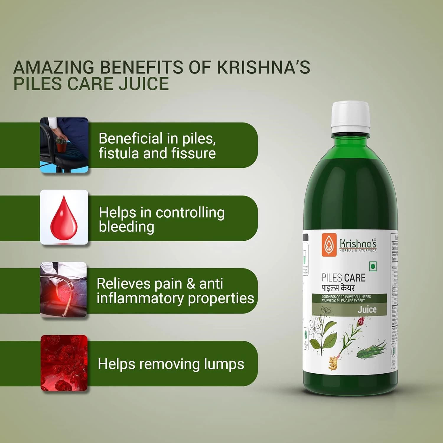 Krishna's Piles Care Juice benefits