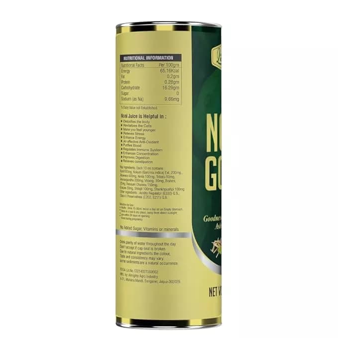 Laven Noni Gold Juice 1 L Nutrition Facts