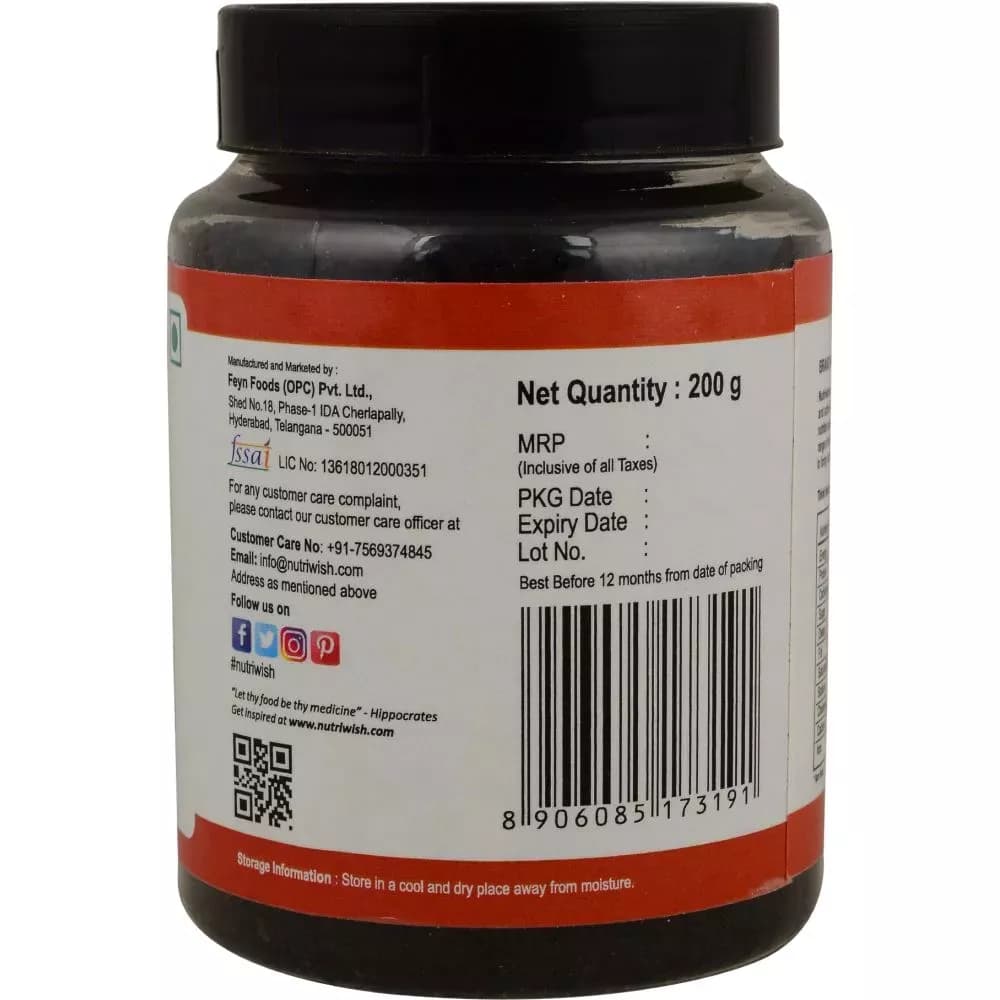Nutriwish Kalonji Seeds 200 g Manufacturing Details