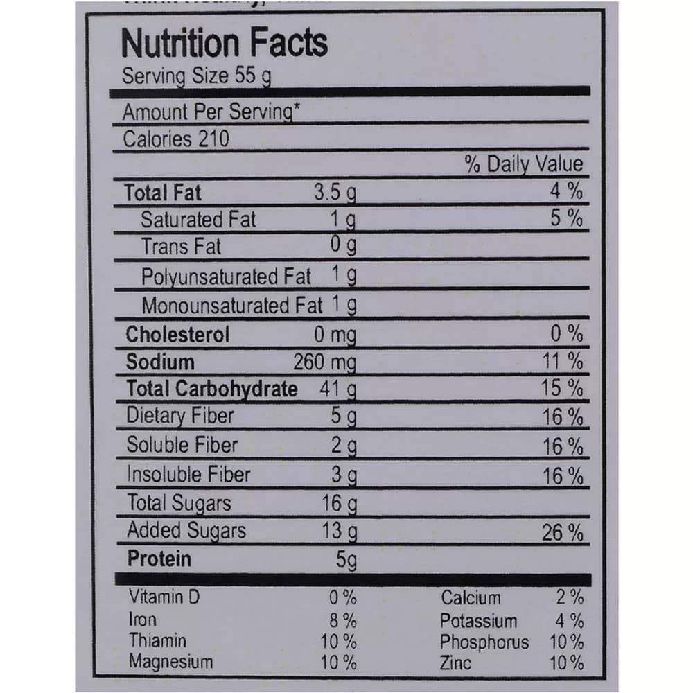 Nutriwish Oats Powder 1 Kg nutrition facts
