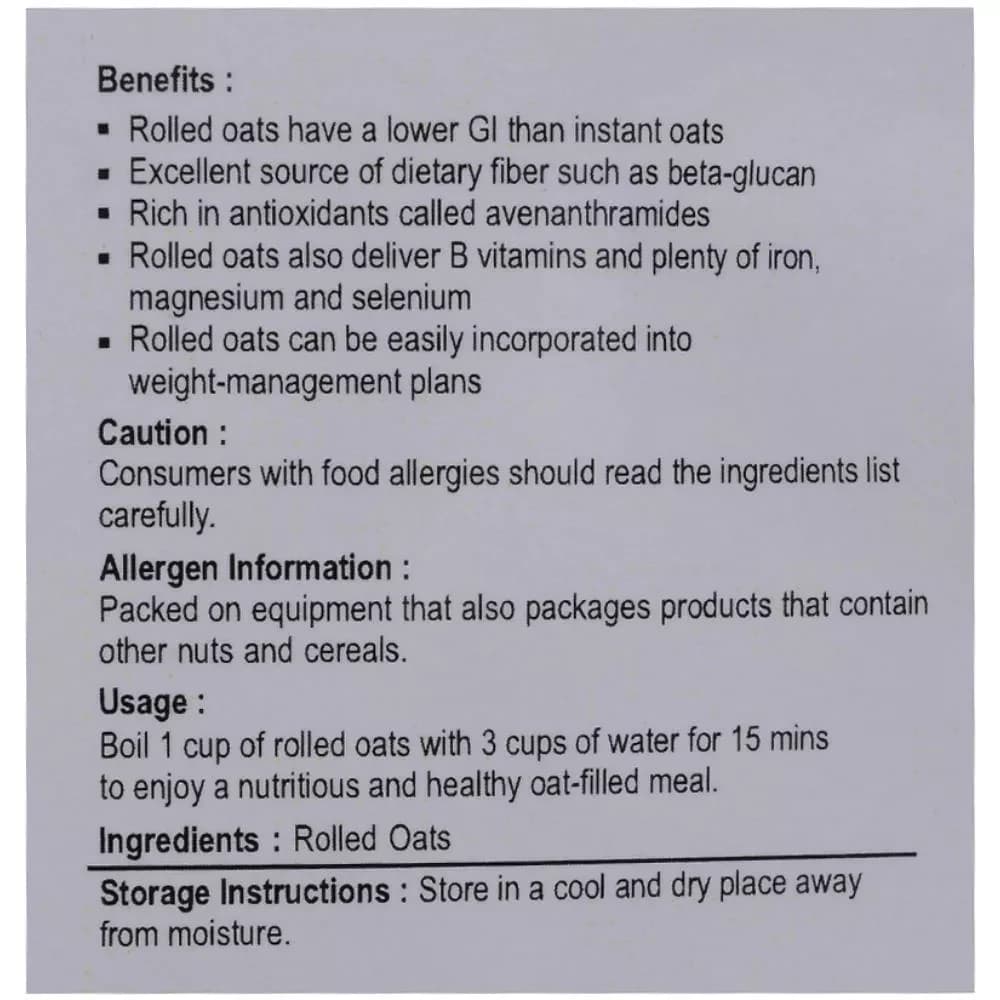 Nutriwish Oats Powder 1 Kg benefits & other details