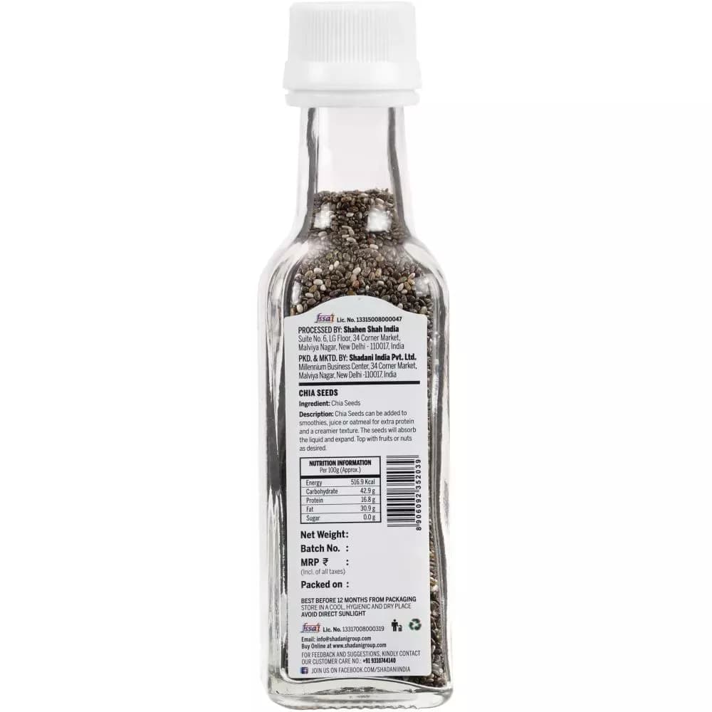Shadani Talib Chia Seeds 70 g Nutrition Facts