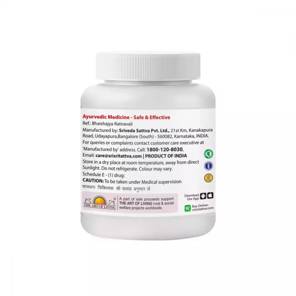 Sri Sri Tattva Rasnadi Vati 30 tablets manufacturing details