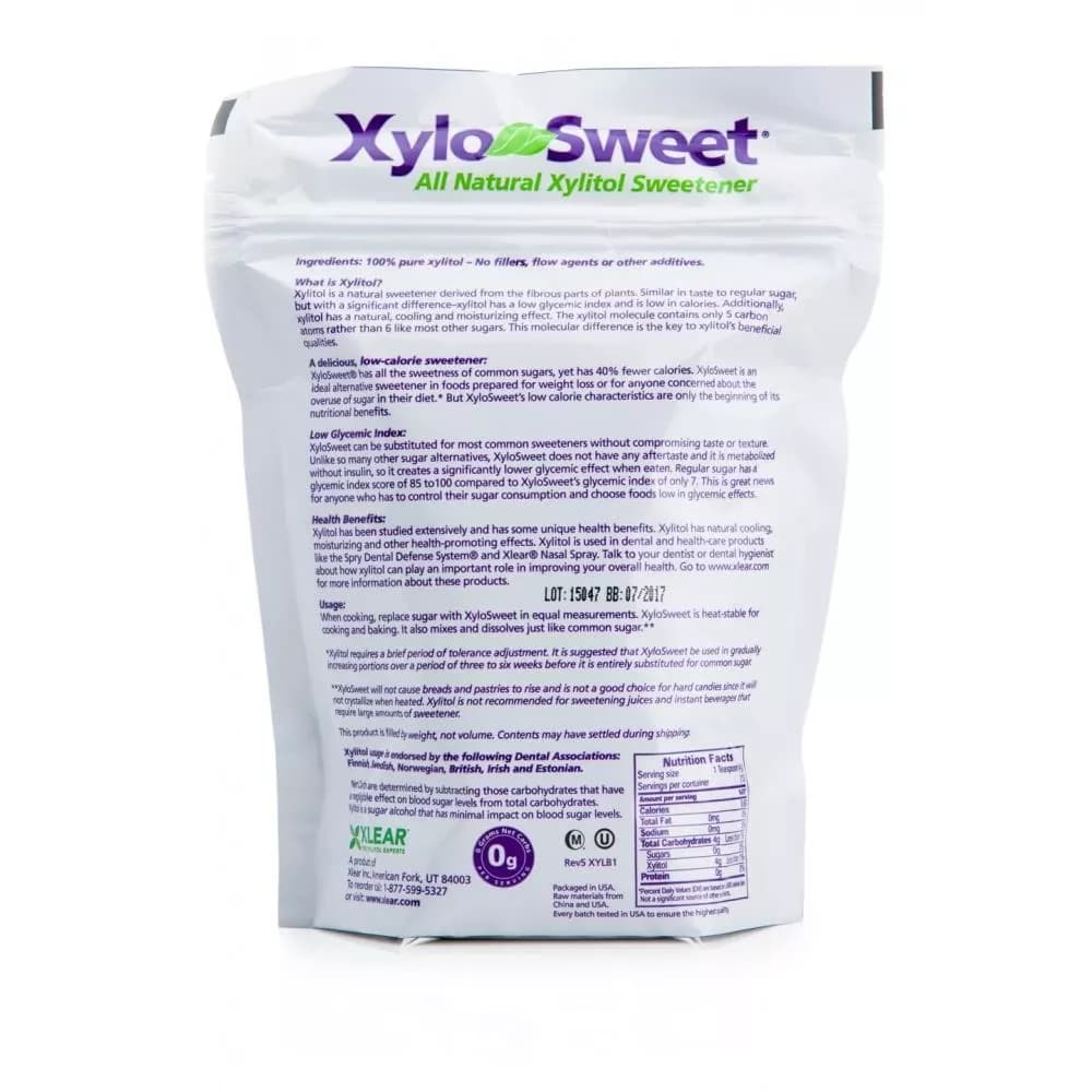 Xlear Xylosweet Sweetener, 1 lb nutrition facts