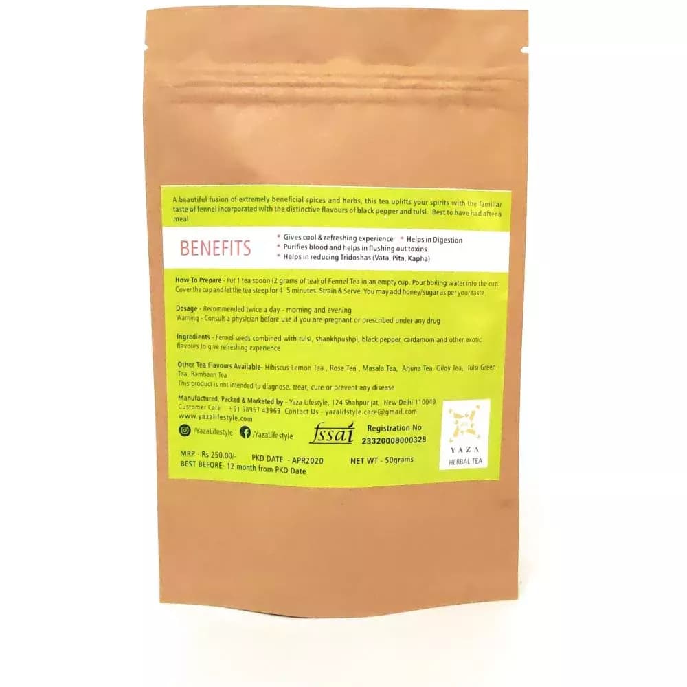 Yaza Fennel Tea, 50 g Benefits