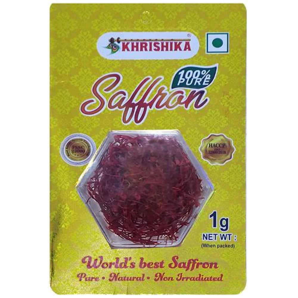 1 G Khrishika 100Percent Pure Saffron ShopIndianProductsa