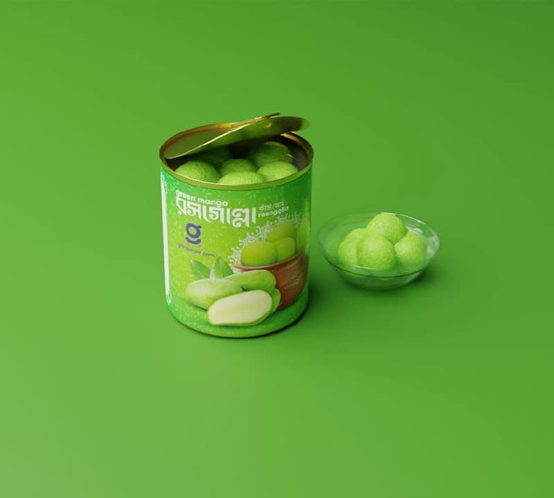 Ganguram tin green mango rosogolla — 1 Kg