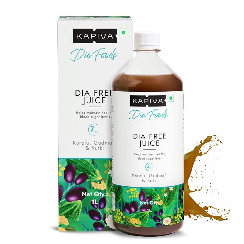 1 L Kapiva Dia Free Juice Of Amla Karela Jamun Guduchi 7 More With Clinically Proven Diabetes Care ShopIndianProductsa