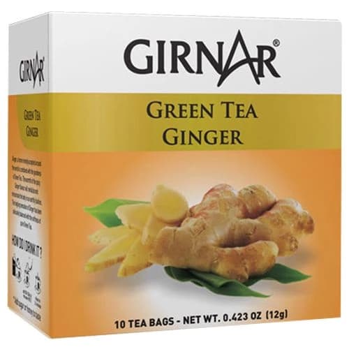 10 Pcs Girnar Green Tea Bag Ginger ShopIndianProductsa