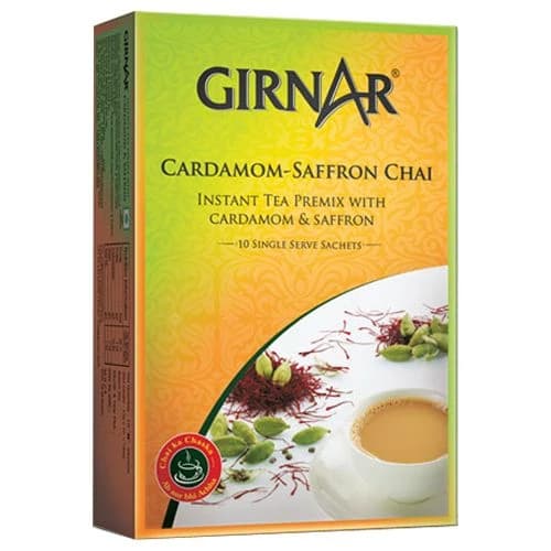 10 Pcs Girnar Instant Tea Bag Premix With Saffron ShopIndianProductsa