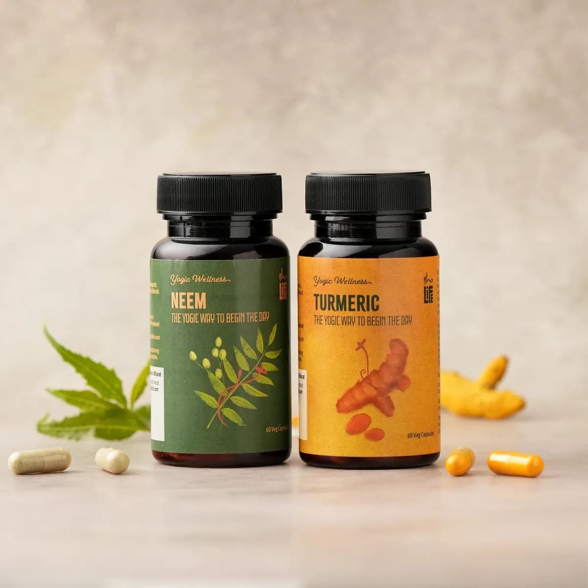100 capsules isha life neem and turmeric capsules shopindianproductsa
