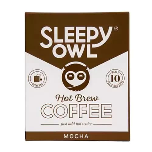 100 G 10 Bags X 10 G Each Sleepy Owl Hot Brew Mocha Bags High Quality Arabica Beans Blend ShopIndianProductsa