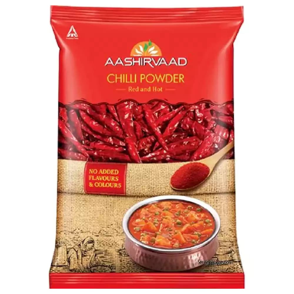100 G Aashirvaad Chilli Spices Powder Traditionally Sun Dried ShopIndianProductsa