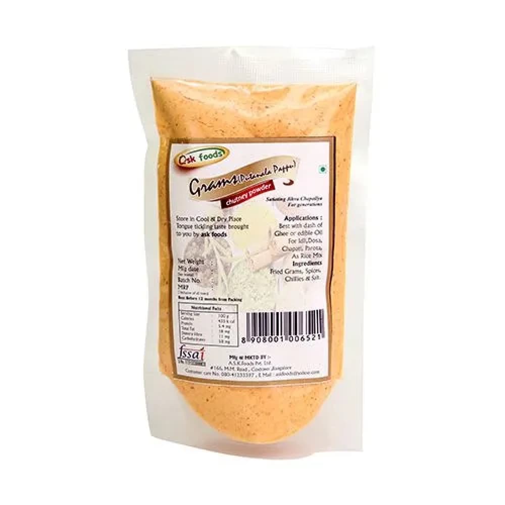 100 G Ask Foods Grams Chutney Powder Fried Grams Spices Chilies ShopIndianProductsa