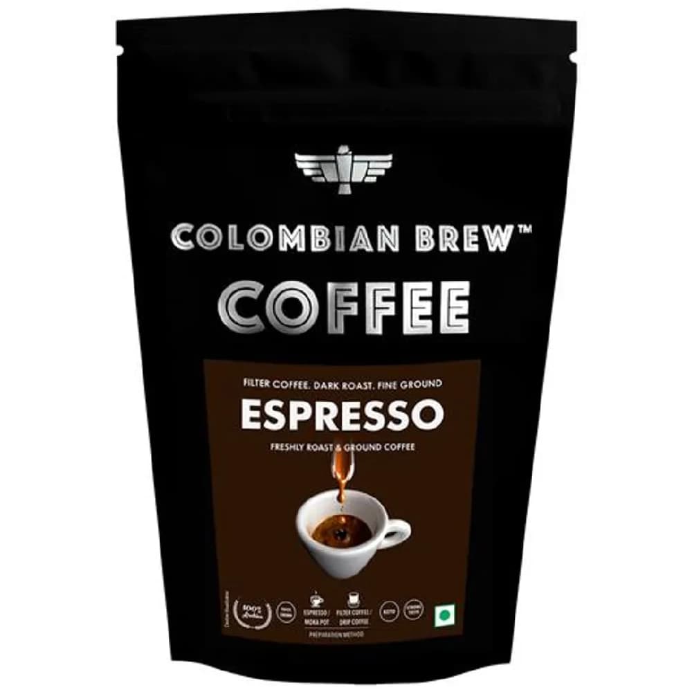 100 G Colombian Brew Coffee Arabica Espresso Filter Coffee Dark Roast Ground ShopIndianProductsa