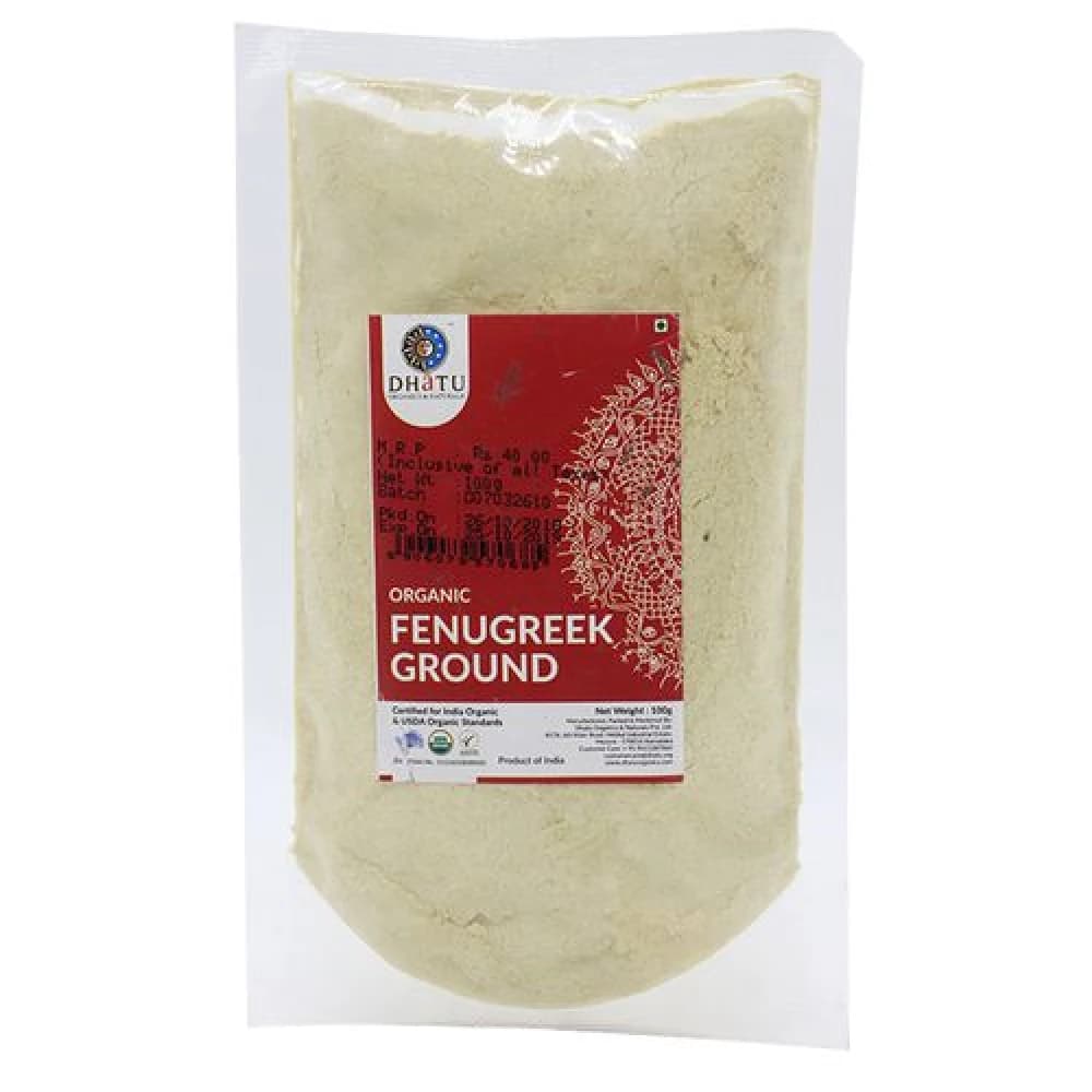 100 G Dhatu Organics Naturals Organic Ground Fenugreek ShopIndianProductsa