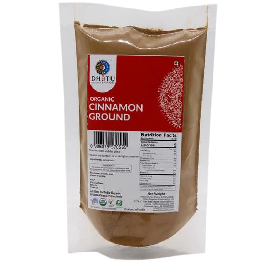100 G Dhatu Organics Naturals Powder Organic Cinnamon ShopIndianProductsa