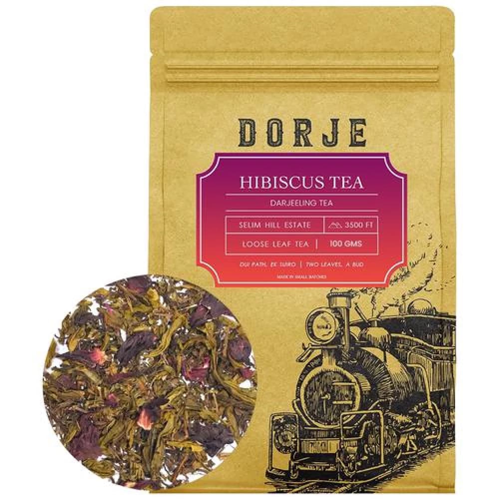 100 G Dorje Hibiscus Darjeeling Tea Refreshing ShopIndianProductsa