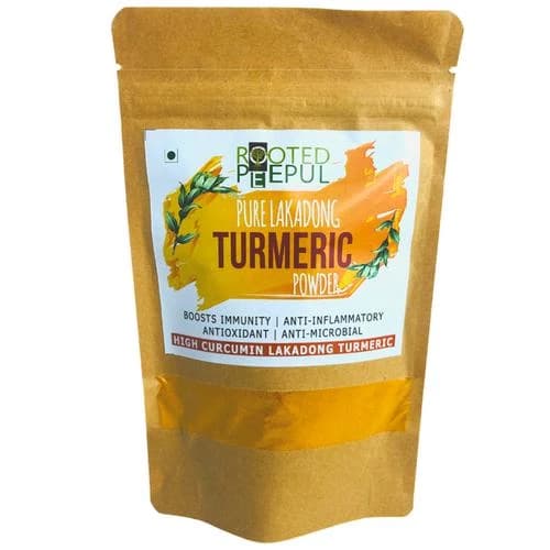 100 G Kraft Paper Pouch Rooted Peepul Pure Lakadong Turmeric ShopIndianProductsa