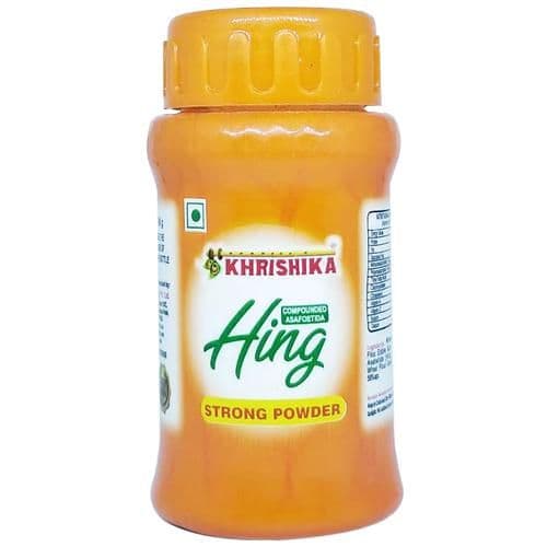 100 G Plastic Bottle Khrishika Hing Strong Powder ShopIndianProductsa