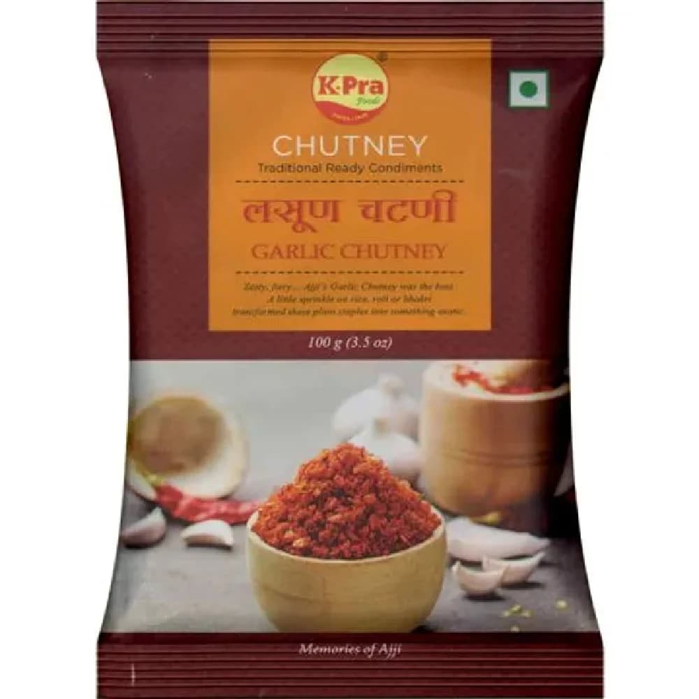 100 G Pouch K Pra Lasoon Garlic Chutney ShopIndianProductsa