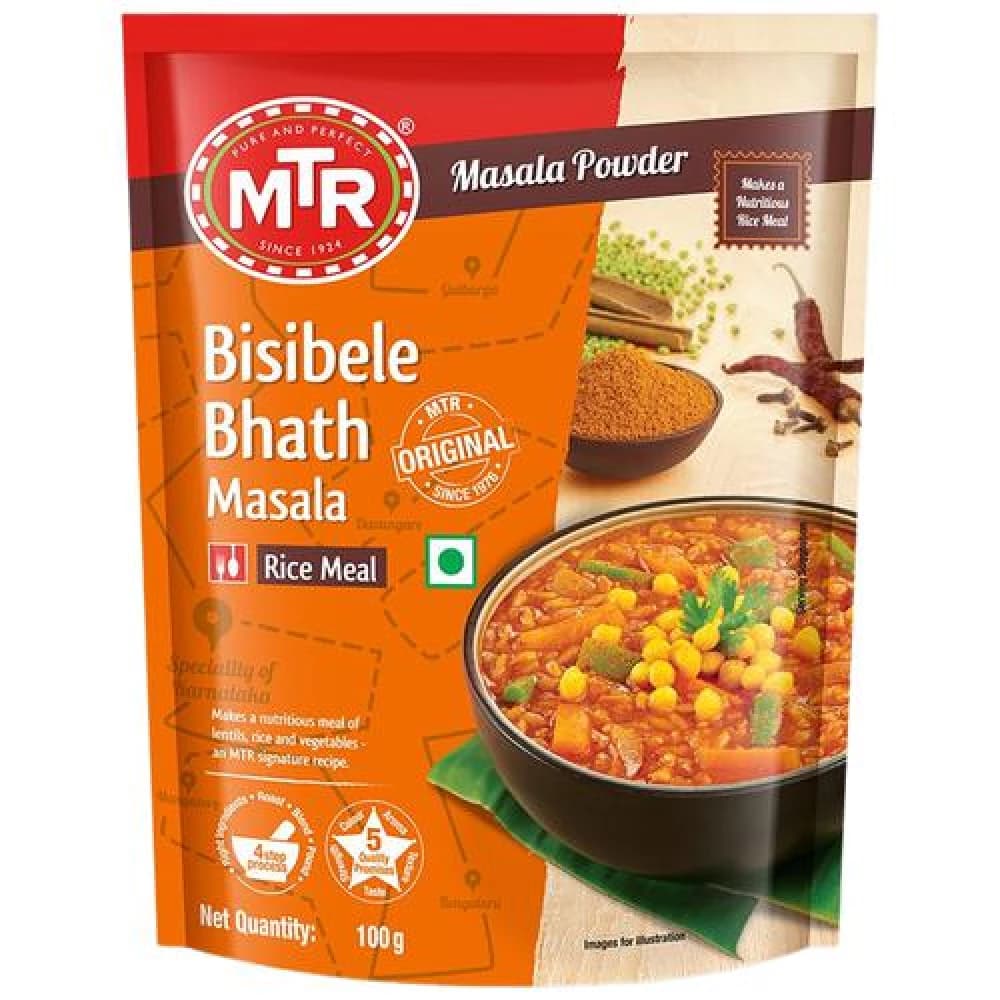 100 G Pouch Mtr Masala Bisibelebath Powder ShopIndianProductsa