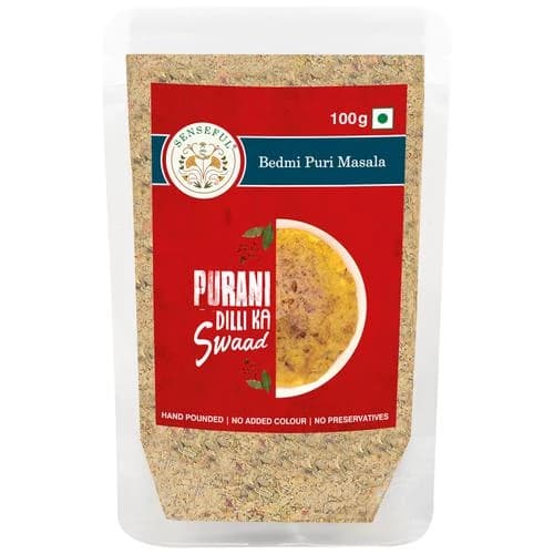 100 G Pouch Senseful Bedmi Puri Masala Hand Pounded ShopIndianProductsa
