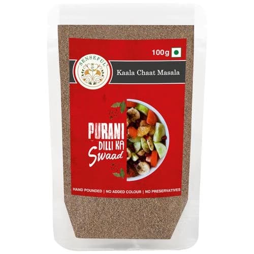 100 G Pouch Senseful Kaala Chaat Masala Hand Pounded ShopIndianProductsa