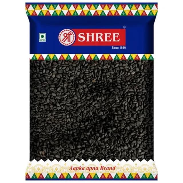 100 G Shree Black Sesame Seeds Teel 100Percent Natural Pure ShopIndianProductsa