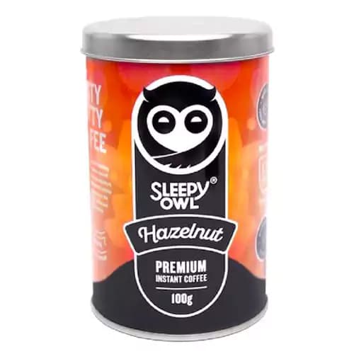 100 G Sleepy Owl Premium Instant Coffee Hazelnut ShopIndianProductsa