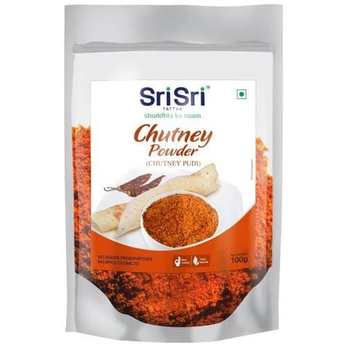 100 G Sri Sri Tattva Chutney Powder Rich In Taste Flavour ShopIndianProductsa