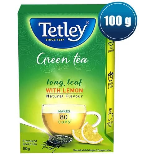 100 G Tetley Long Leaf Lemon Green Tea ShopIndianProductsa