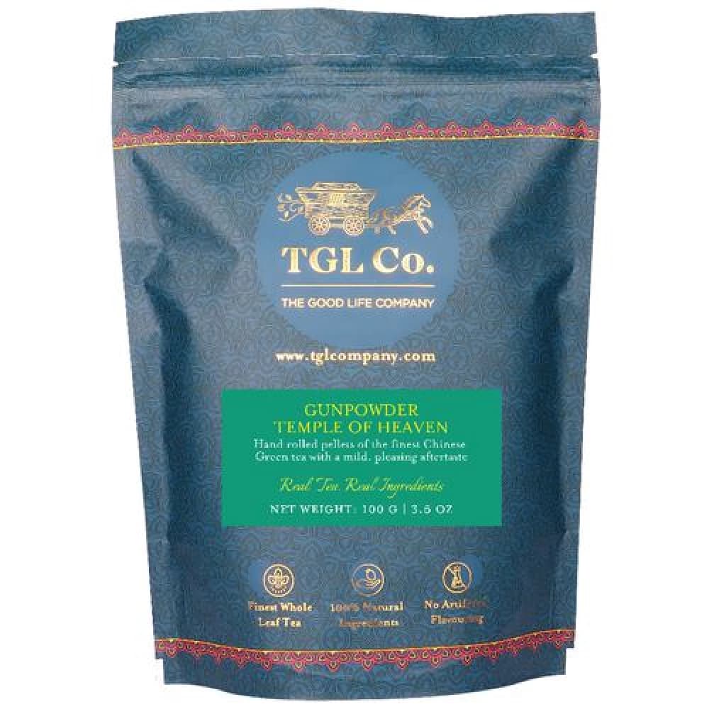 100 G Tgl Co Gunpowder Temple Of Heaven Hand Rolled Green Tea ShopIndianProductsa