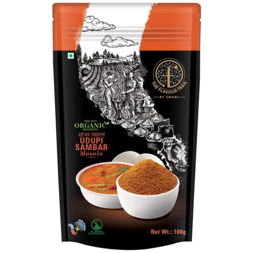 100 G The Flavour Trail By Swani Udupi Sambar Masala No Additives Preservatives ShopIndianProductsa