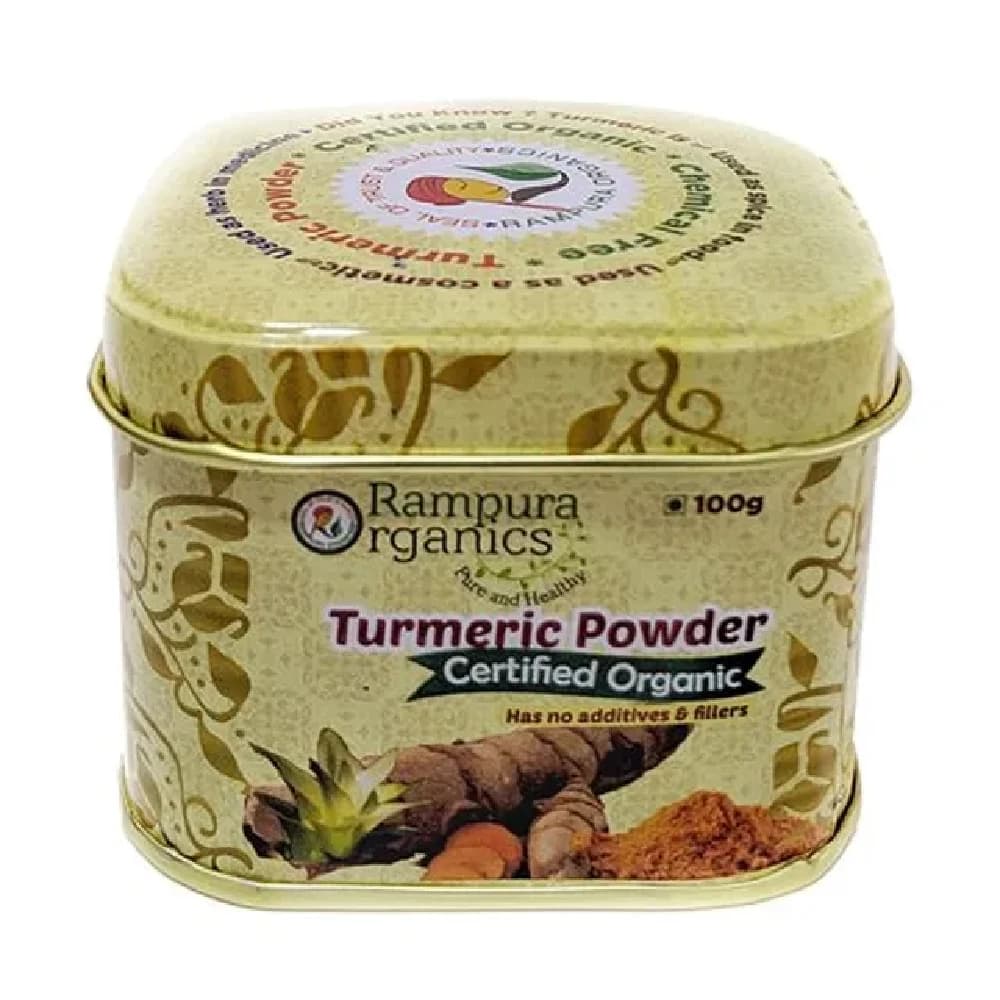 100 G Tin Rampura Turmeric Powder Arisina Pudi ShopIndianProductsa
