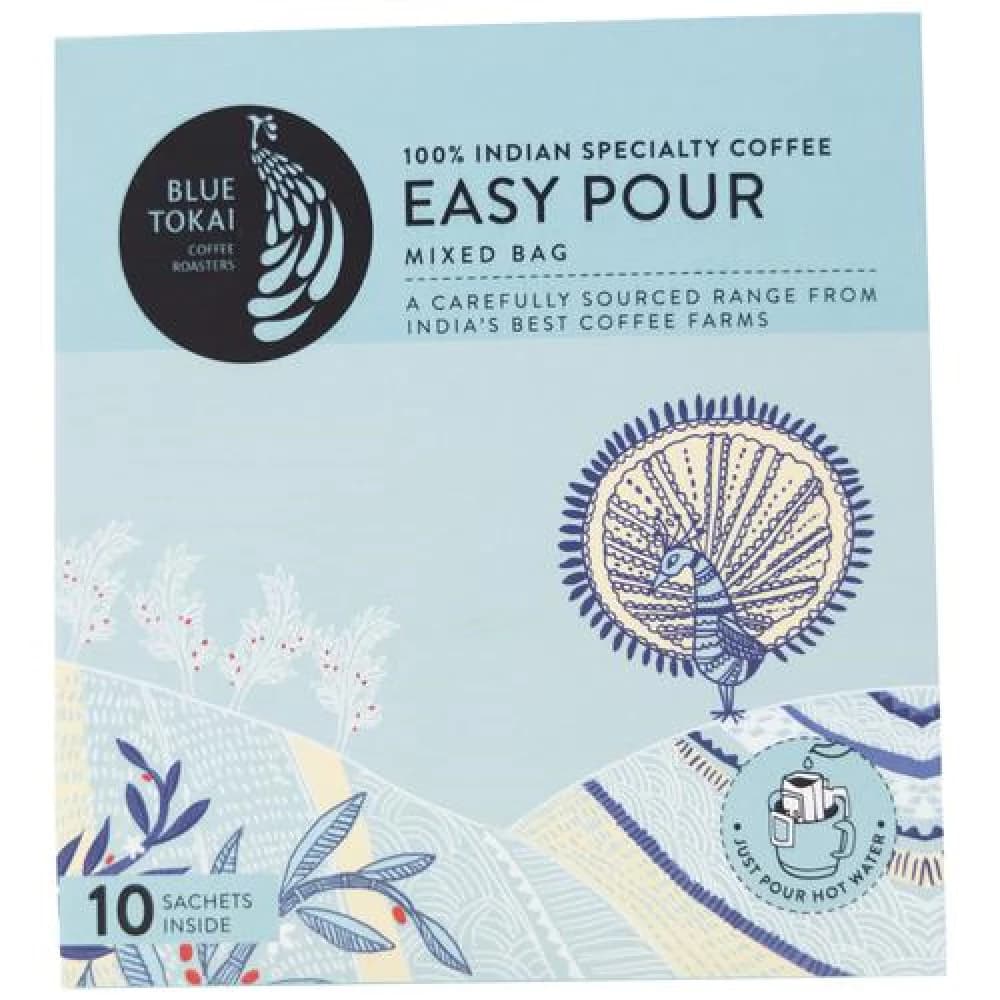 110 G 10 Sachets X 11 G Each Blue Tokai Easy Pour Coffee Brew Bags Mixed Bag Light To Dark Roast ShopIndianProductsa